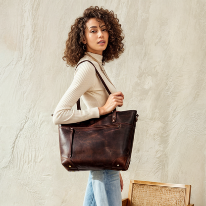 Retro Faux Leather Handbag