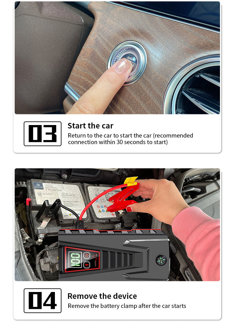 Compact Car Jump Starter with High Power Output