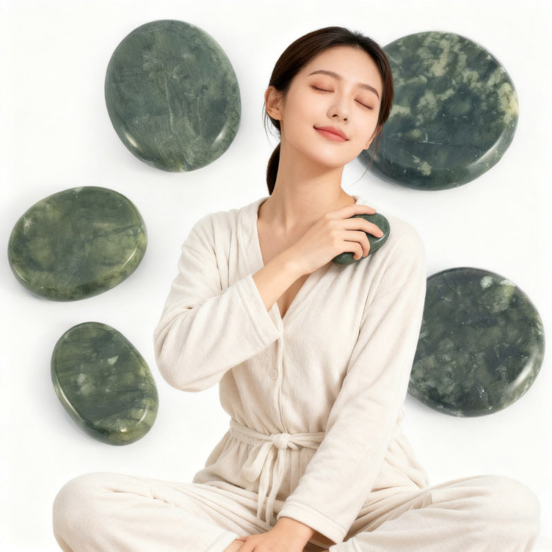Natural Jade Massage Stones for Soothing Heat Therapy