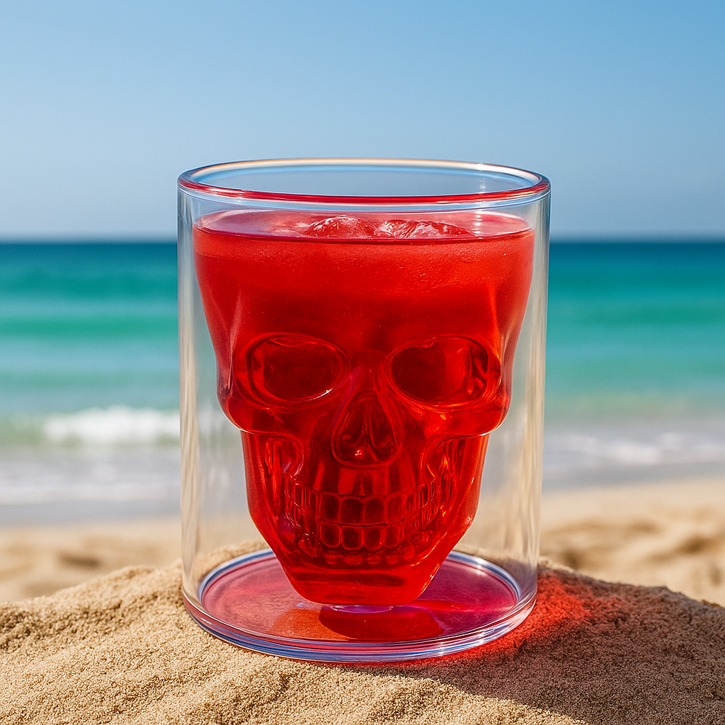Gothic Skull-Shaped 3D Drinking Glass | SkullBrew
