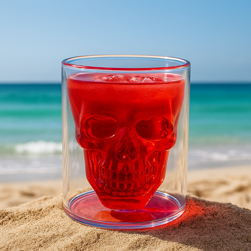 Gothic Skull-Shaped 3D Drinking Glass | SkullBrew