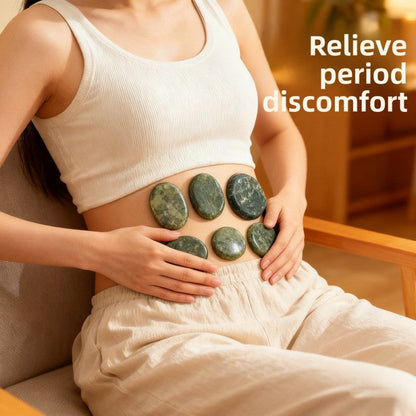 Natural Jade Massage Stones for Soothing Heat Therapy