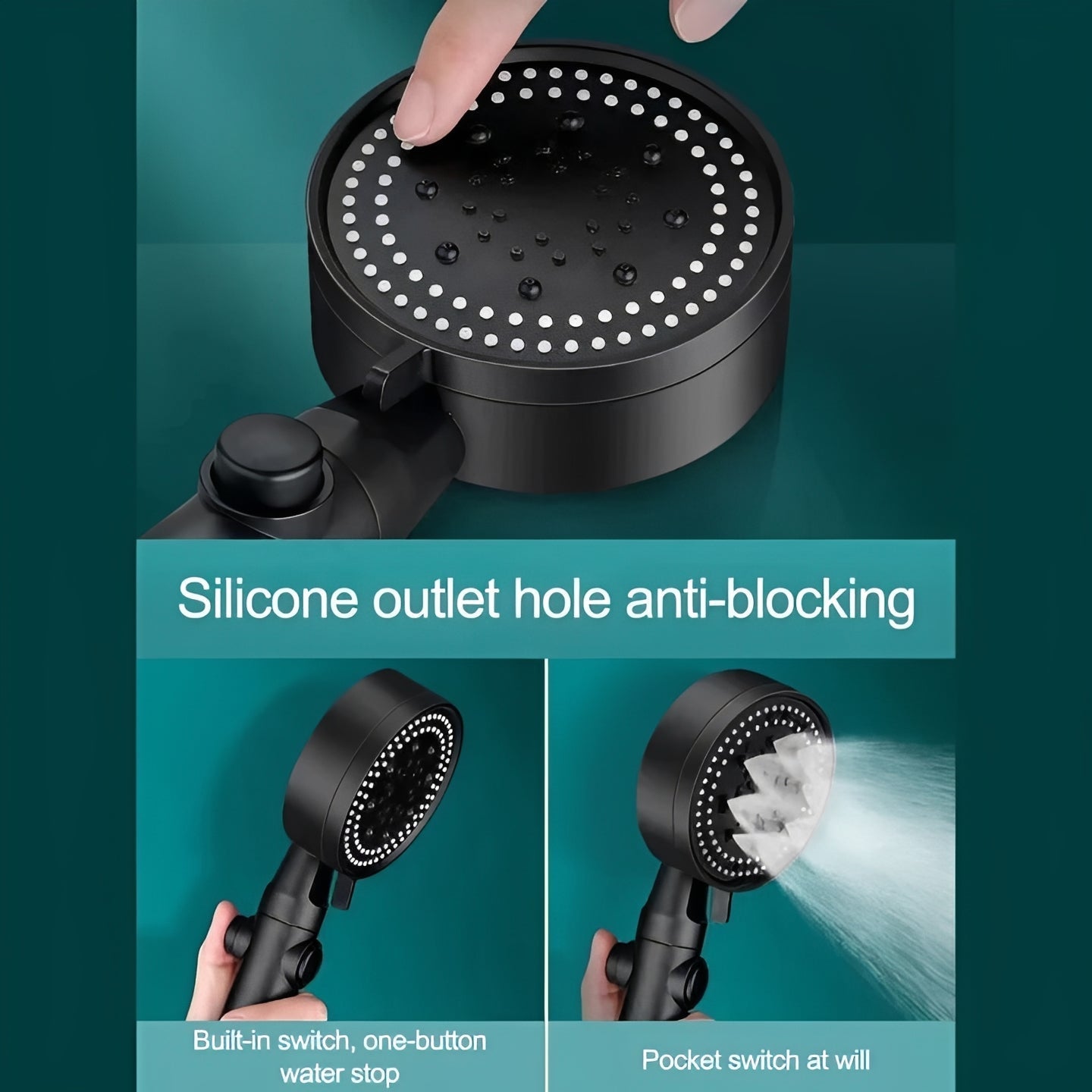 Filtered Shower Head with 5 Settings – High Pressure Versatility