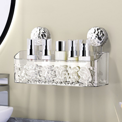 Shower Storage Shelf with Suction Cups – Acrylic Bathroom Organizer