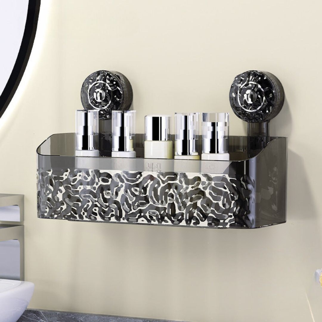 Shower Storage Shelf with Suction Cups – Acrylic Bathroom Organizer