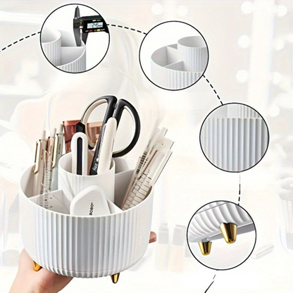 Five-Compartment Beauty Storage Carousel for Makeup Organization