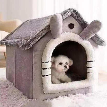 Cozy Indoor Cat Shelter Featuring Soft Cushion