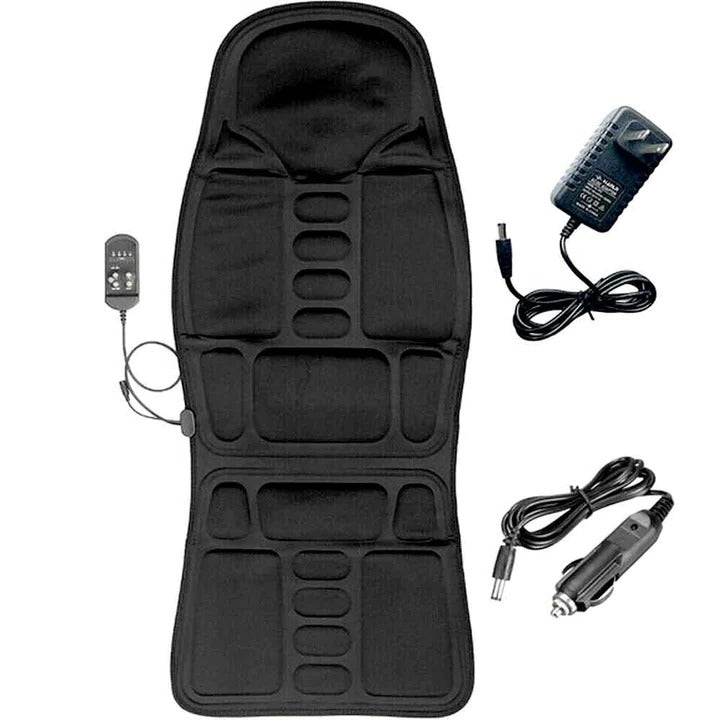 8-Function Heated Massage Chair Pad with Neck and Back Cushion