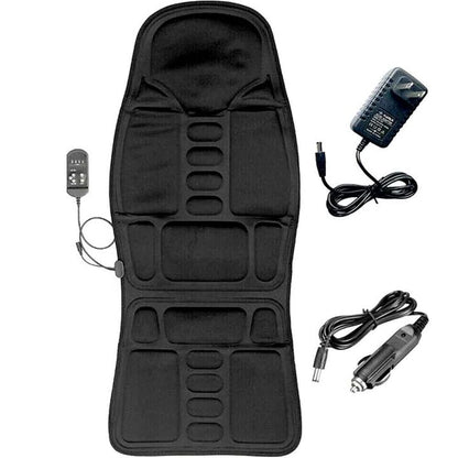 8-Function Heated Massage Chair Pad with Neck and Back Cushion