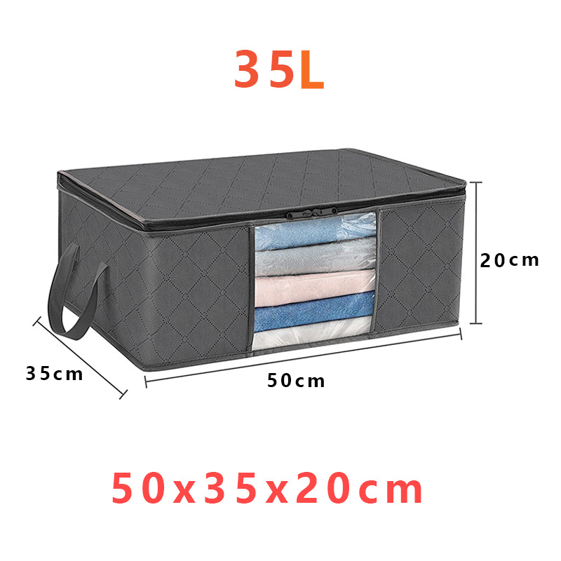 Clear Window Storage Bins for Clothes with Handles – Foldable Organizer