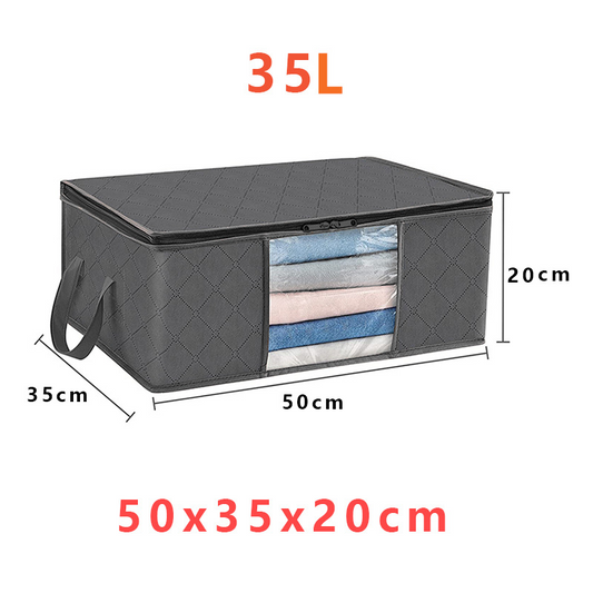 Clear Window Storage Bins for Clothes with Handles – Foldable Organizer