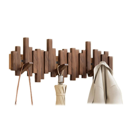 Wooden Coat Rack in Piano Key Design – Walnut or Beech Finish