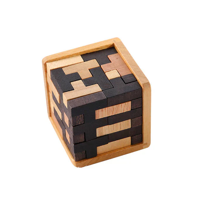 3D Wooden Brain Teaser Puzzle for Mind Challenges