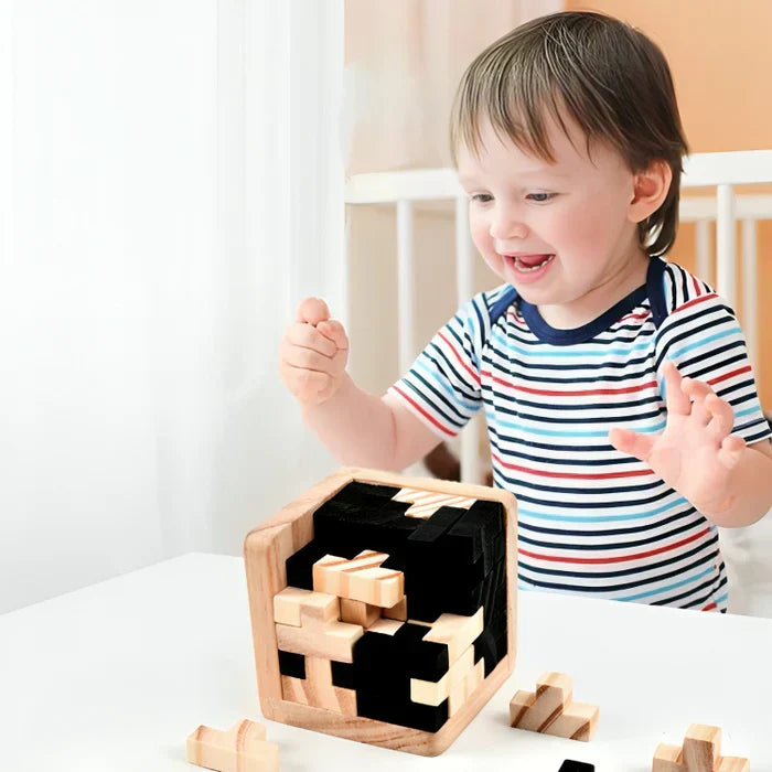3D Wooden Brain Teaser Puzzle for Mind Challenges