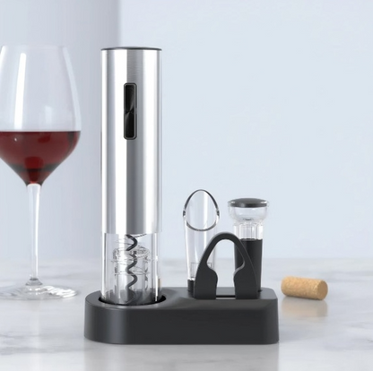 Electric Wine Opener – 5-in-1 Set with Aerator & Vacuum Stopper