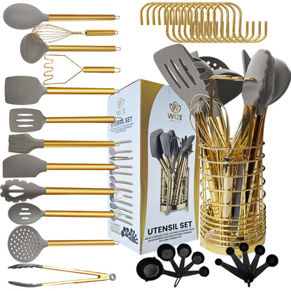 Chic and Practical Utensil Collection in Gold