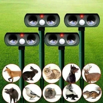 Solar-Powered Infrared Animal Pest Repellent Device (One Repeller)