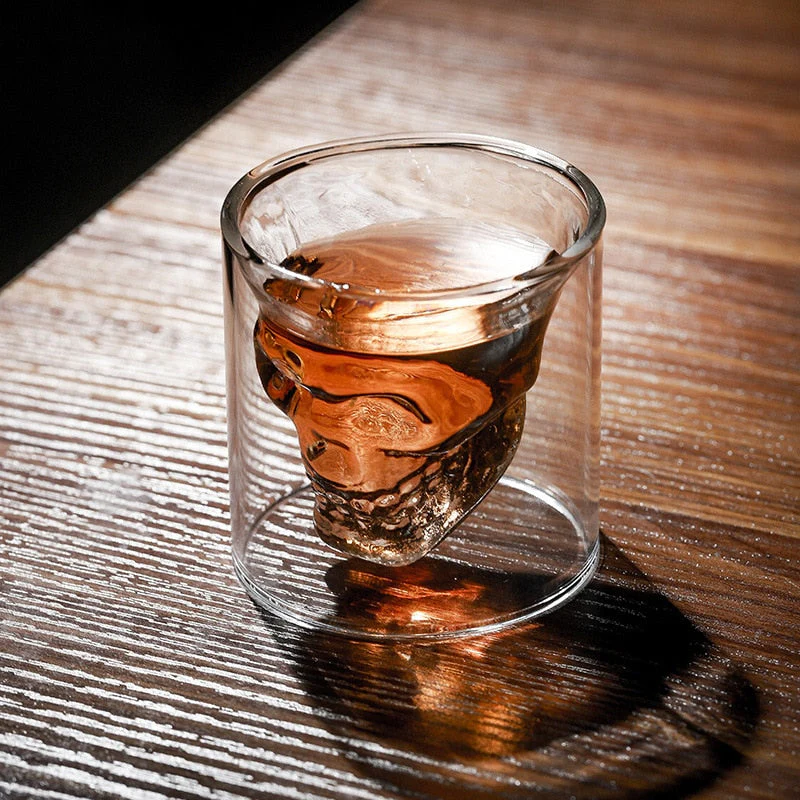 Gothic Skull-Shaped 3D Drinking Glass | SkullBrew