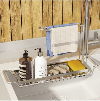 Adjustable Kitchen Sink Shelf - Space-Saving Design
