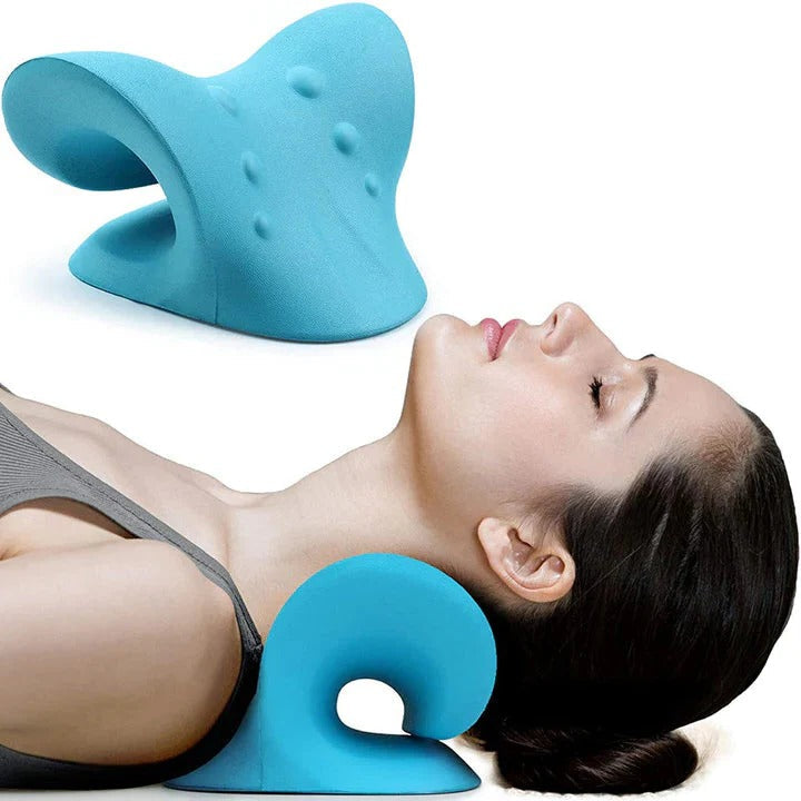 Neck and Shoulder Traction Pillow for Cervical Stretching