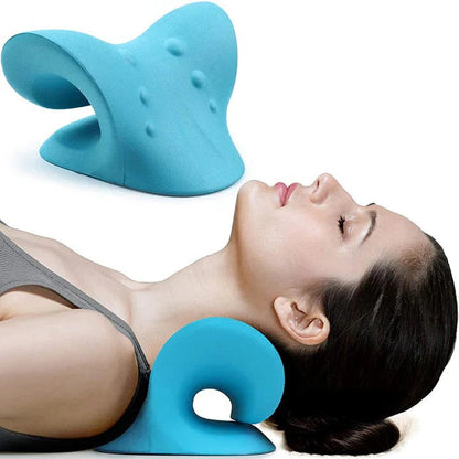 Neck and Shoulder Traction Pillow for Cervical Stretching