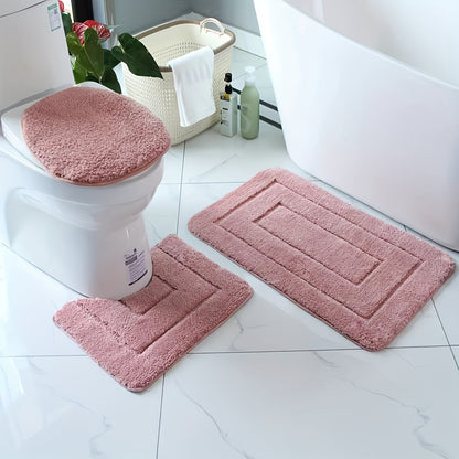 Non-Slip Bathroom Mat Set – Quick Drying and Machine Washable