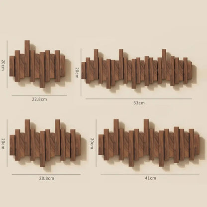 Wooden Coat Rack in Piano Key Design – Walnut or Beech Finish