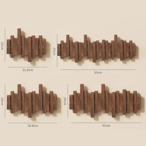 Wooden Coat Rack in Piano Key Design – Walnut or Beech Finish