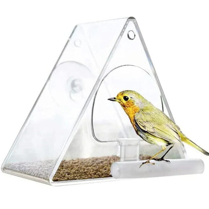 Acrylic Bird Feeder – Transparent Hanging Design