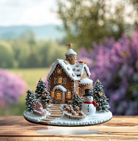 Illuminated Gingerbread House – Charming Holiday Table Decoration
