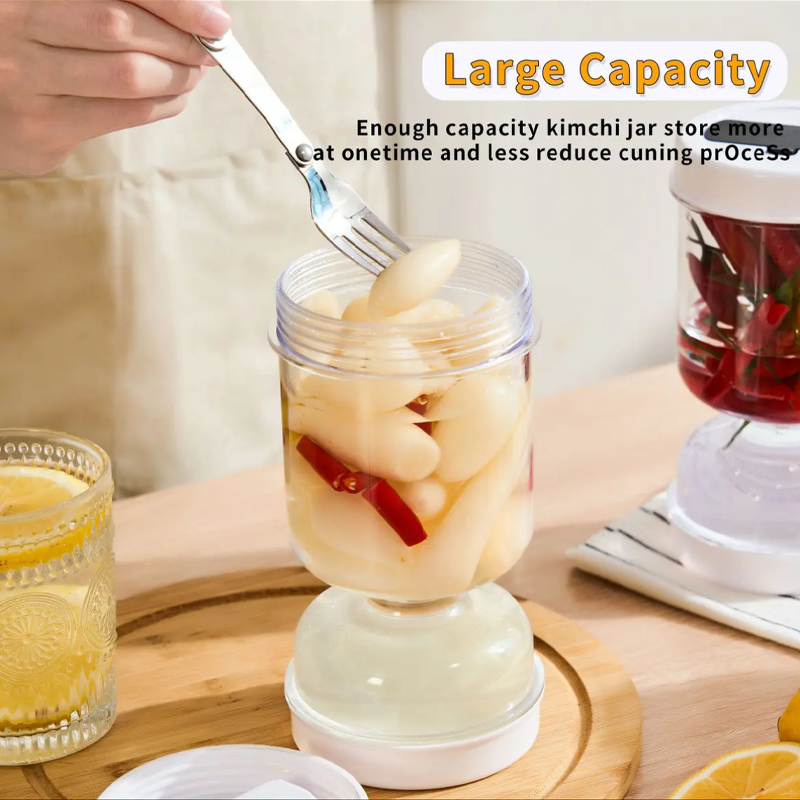 50% OFF | Cucumber Glass Jar with Dry-Wet Separation