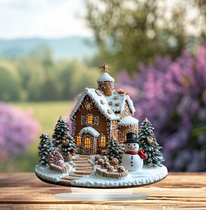 Illuminated Gingerbread House – Charming Holiday Table Decoration