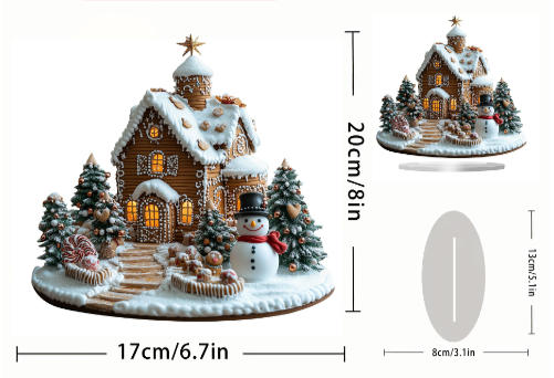 Illuminated Gingerbread House – Charming Holiday Table Decoration