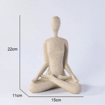Yoga Woman Figurine – Contemporary Resin Home Decor