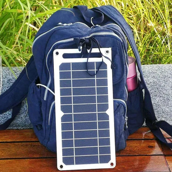 Portable USB Battery with Waterproof Solar Panel