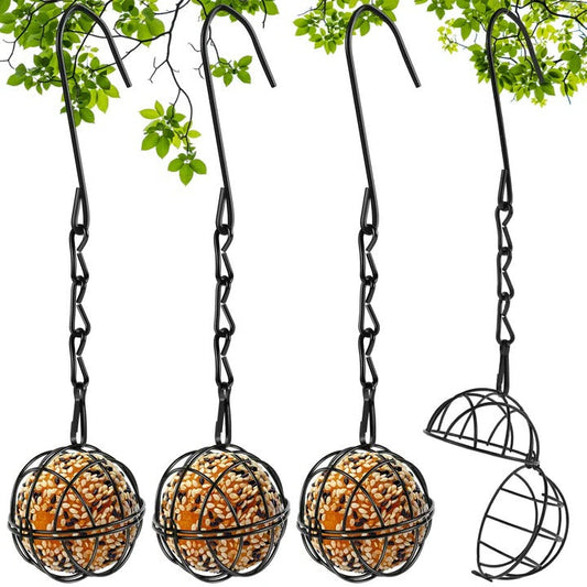 Set of Metal Bird Feeders for Hanging Outdoors