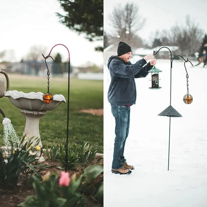 Set of Metal Bird Feeders for Hanging Outdoors