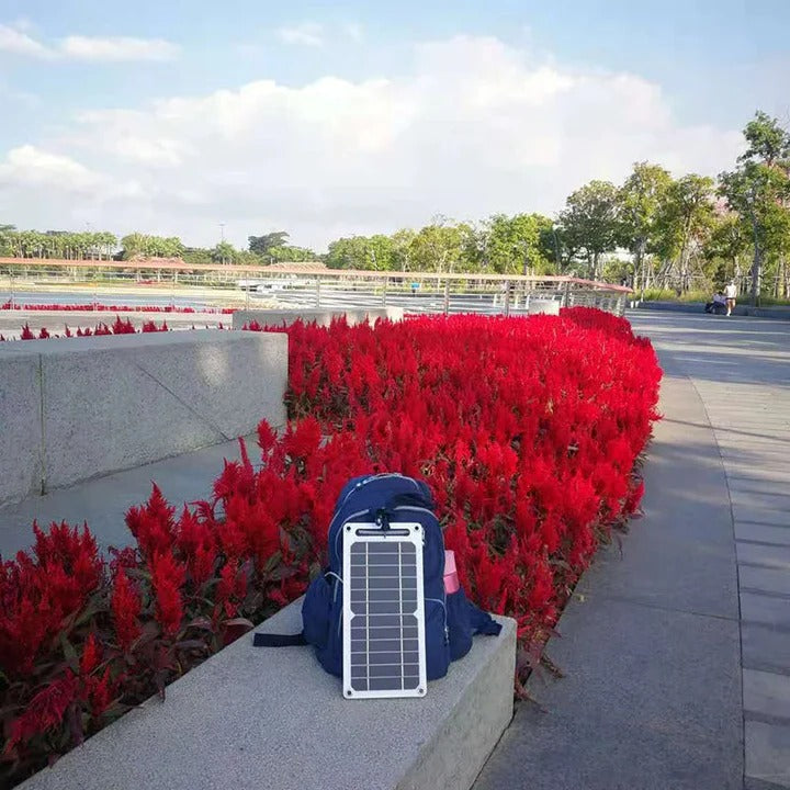 Portable USB Battery with Waterproof Solar Panel