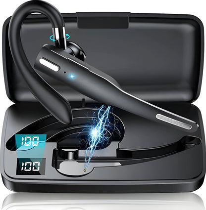 Noise Cancelling Bluetooth Earpiece with Dual Microphones – Wireless Headset