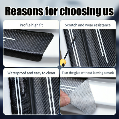 Buy One Get One Free | Carbon Fiber Door Protection Stickers