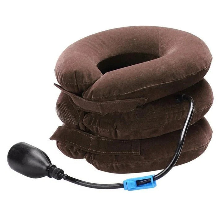 Inflatable Cervical Neck Traction Pillow with Three Layers