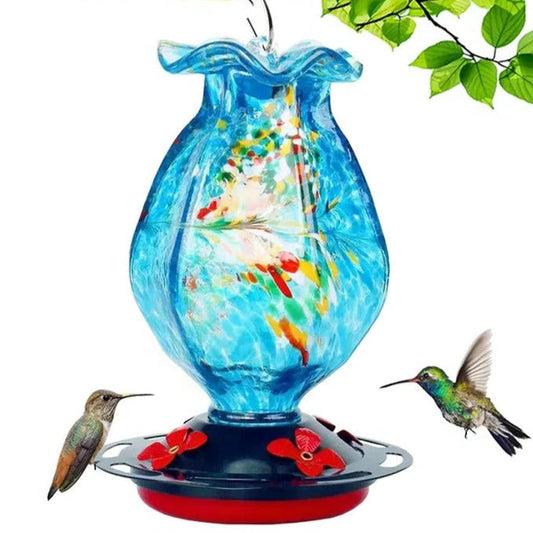 Bird Feeder in Glass for Hanging Use