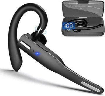 Dual Microphone Wireless Bluetooth 5.1 Headset with Noise Cancellation