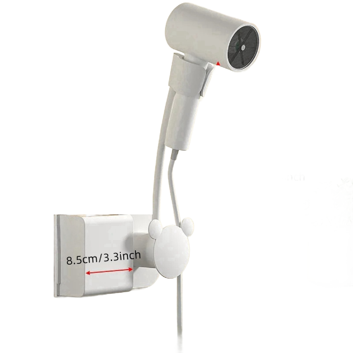 Bathroom Shelf for Wall-Mounted Hair Dryer Storage