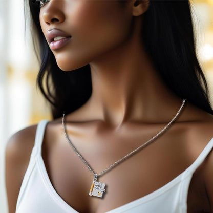 Memory Book Pendant Necklace – Meaningful Jewelry with Affectionate Message