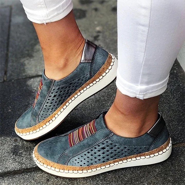 Comfortable Breathable Sneakers for Women with Flat Sole Support