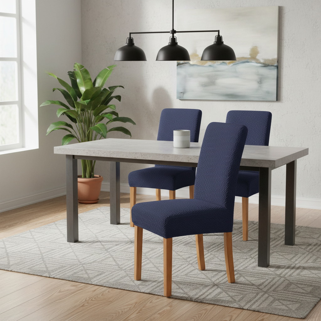 Elegant Dining Chair Covers in Stretch Velvet for Stylish Interiors