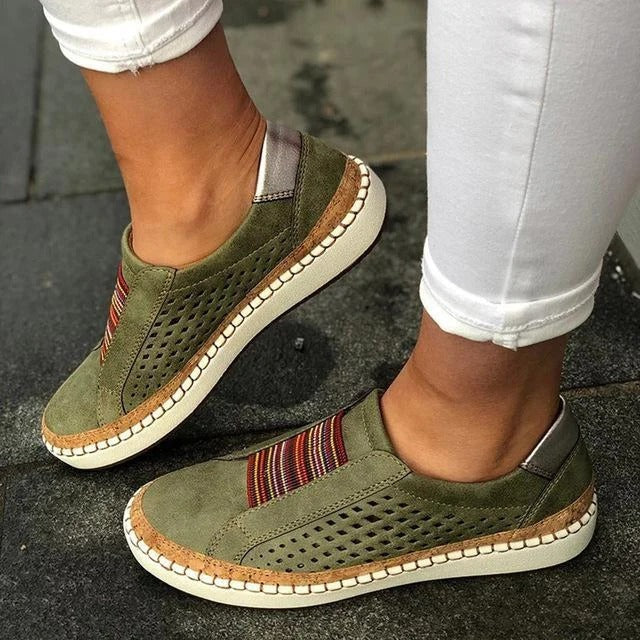 Comfortable Breathable Sneakers for Women with Flat Sole Support