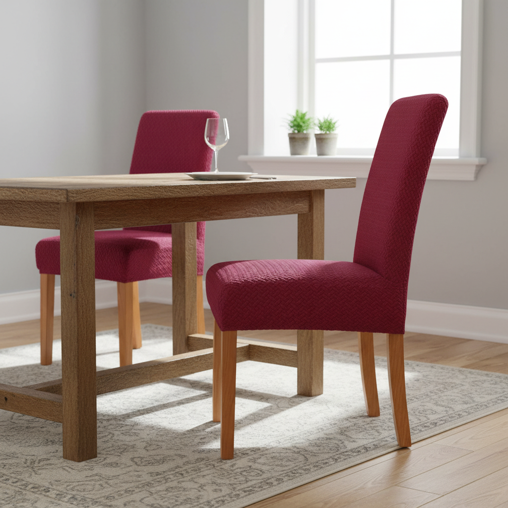 Elegant Dining Chair Covers in Stretch Velvet for Stylish Interiors