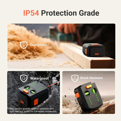 Precision Laser Leveling Tool with Dust Collector & Wall Mount